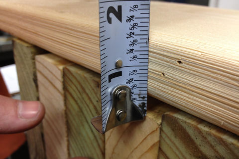 The width of the board