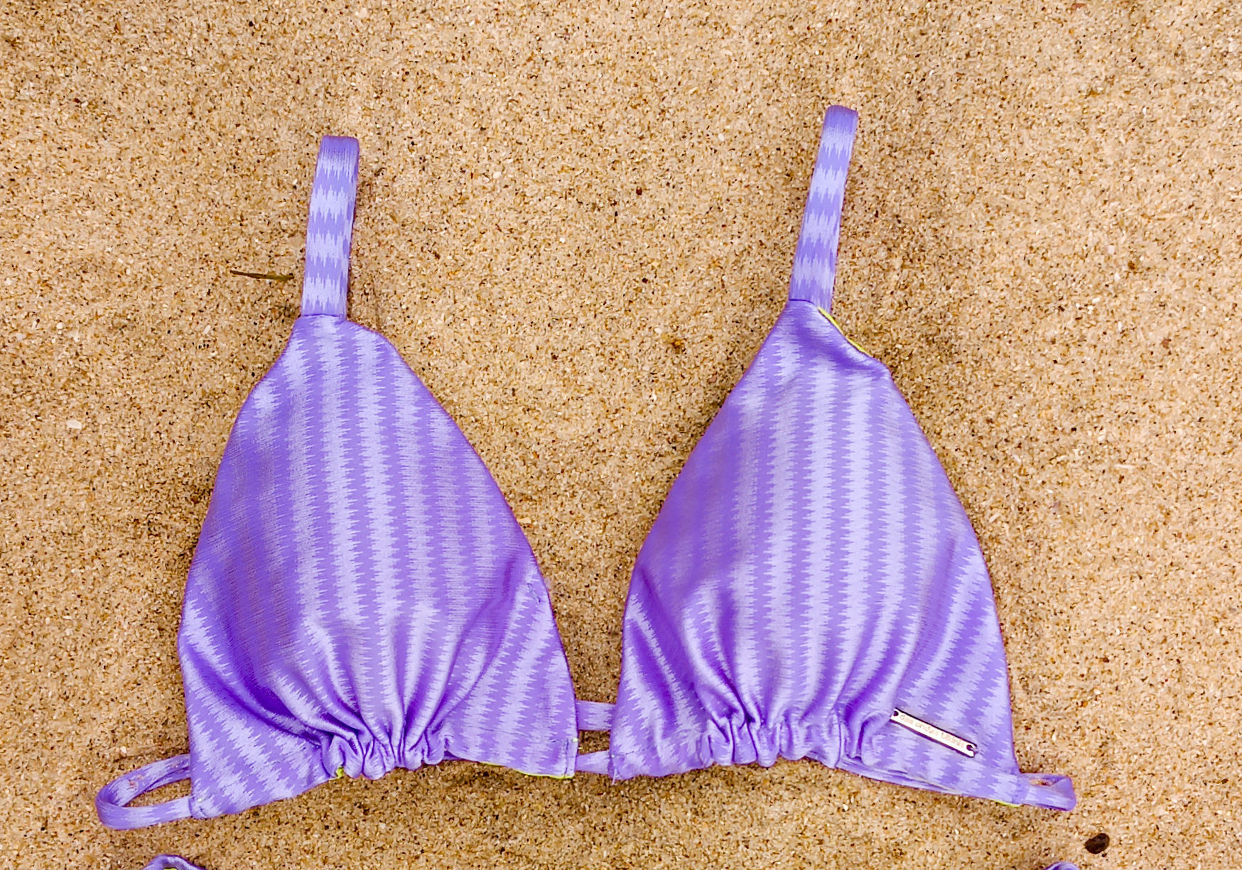 sutiã cortininha bikini dupla face lilás com lima 