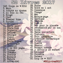 Challenge Instagram 52 Livres 2017