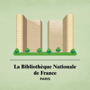 Flat vector illustration of La Bibliothèque Nationale de France