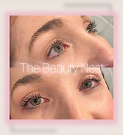 Before and after of hybrid lash extensions in Seton Studio