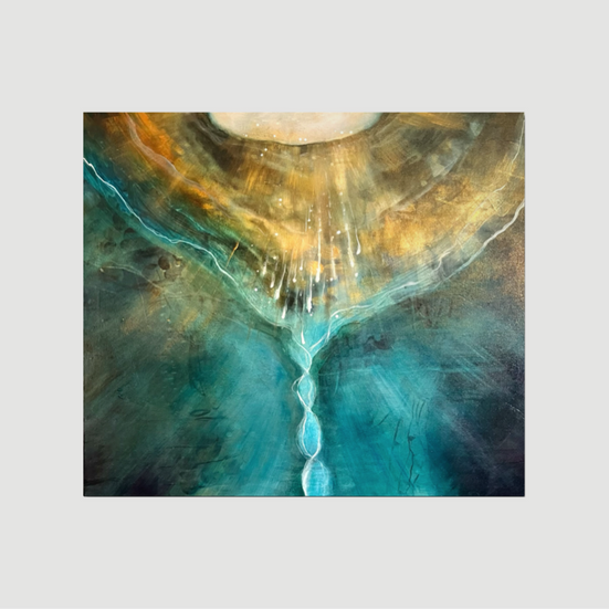 Fellow Traveller
80 x 92 x2  cm, acrylic and oil on canvas.