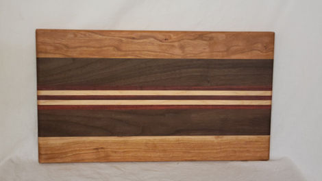 Cutting Board with Cherry, Walnut, Padauk and Maple