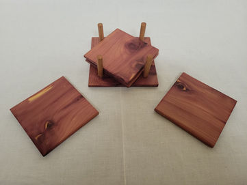 Red Cedar Coaster Set