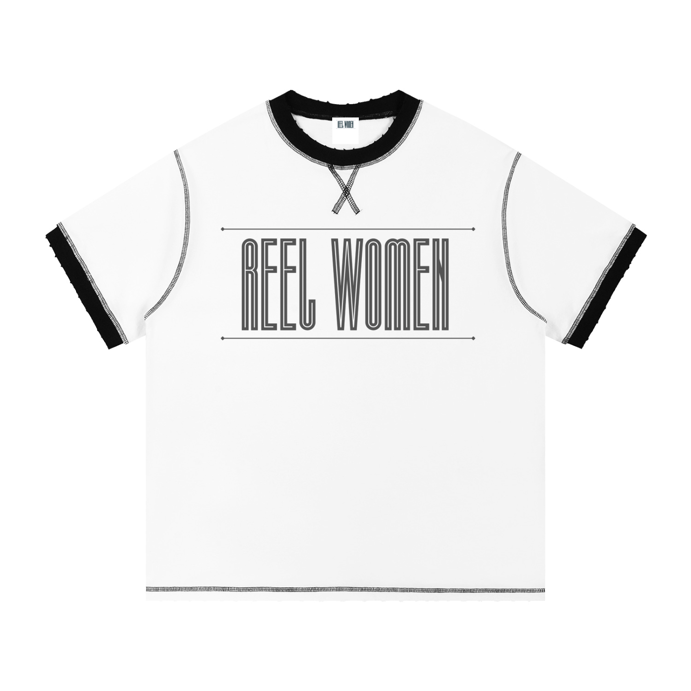 ‘Keep it Reel’ Contrast-Stitch T-Shirt
