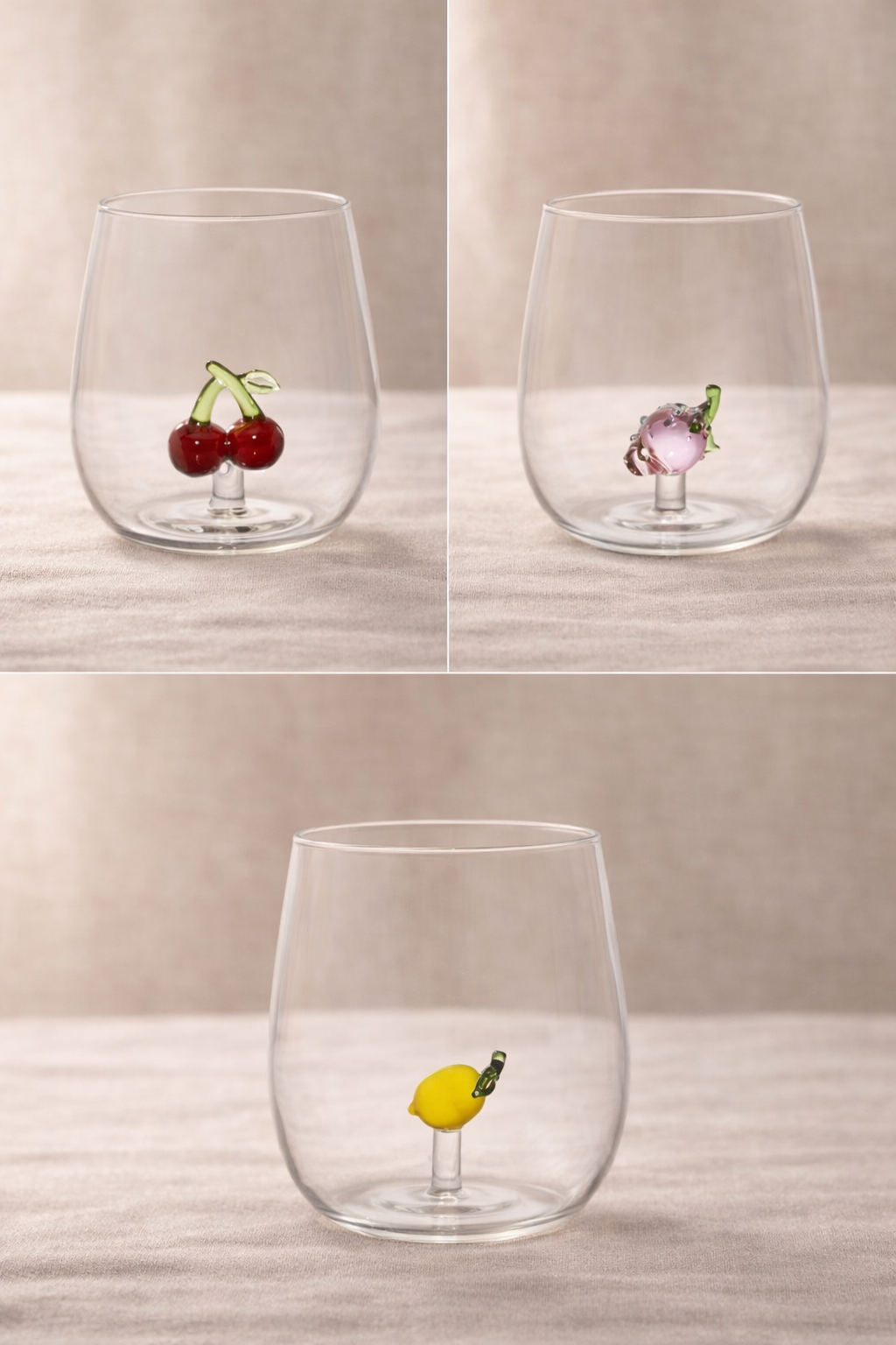 Vasos Fruta 3D Pack de 3