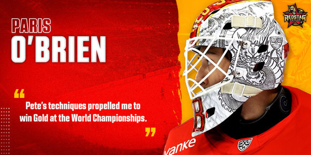 Paris O'Brien Professional Goalie Testimonial working with Pete Fry