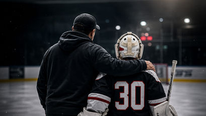 Hockey parent supporting a youth goalie and helping build confidence, resilience, and mental toughness.