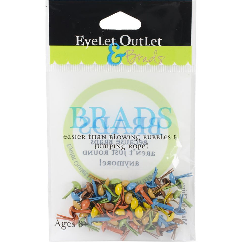 Thumbnail: 4mm Round Brads (Metallics & Multi Colour)