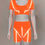 Thumbnail: Neon white strip two piece 
