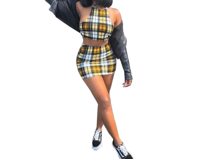 Thumbnail: Plaid two piece 