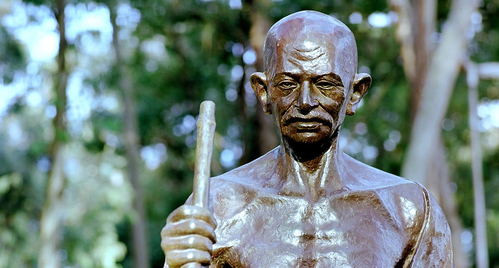 A statue of Mahatma Gandhi in Sao Paulo, Brasil.