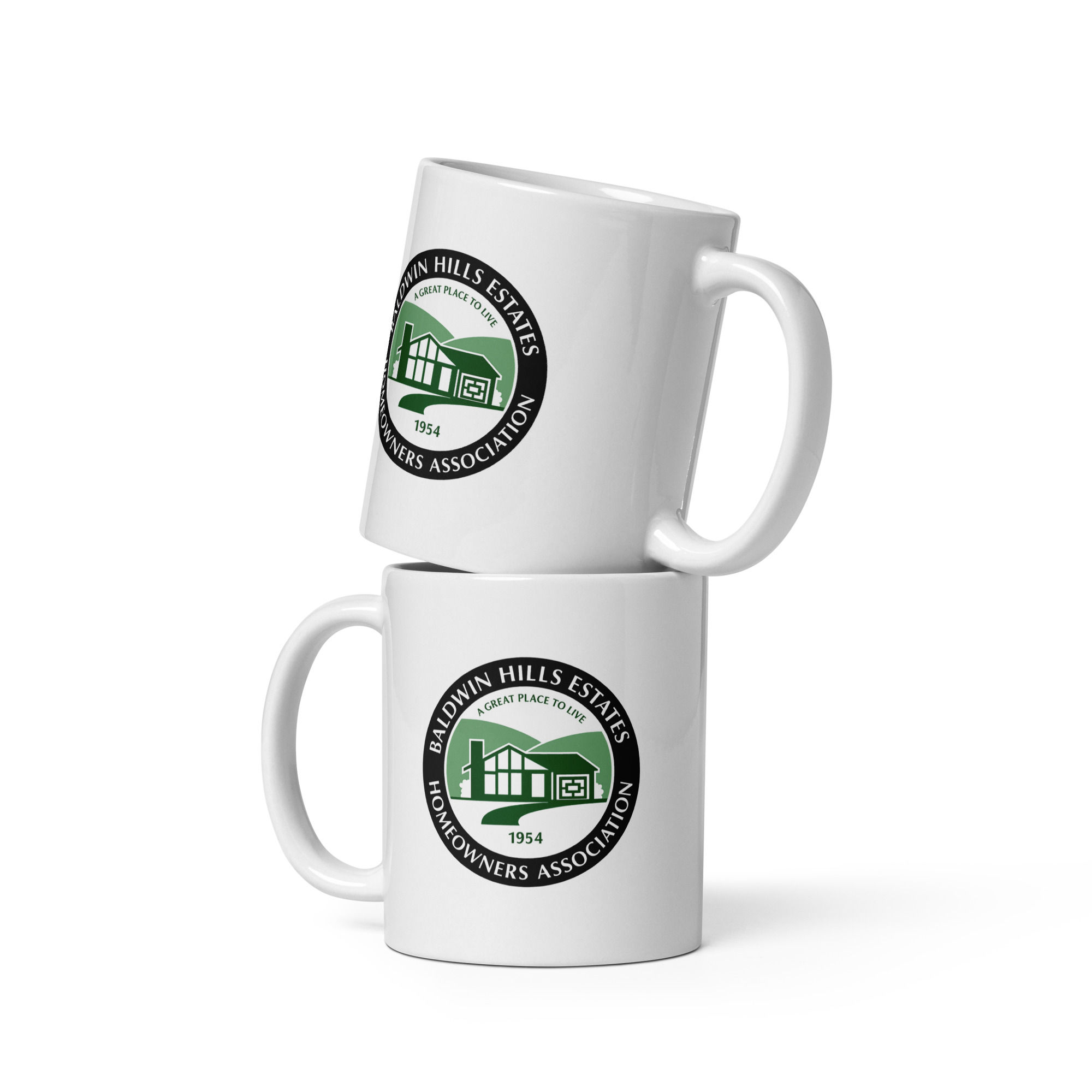 White glossy mug
