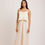 Thumbnail: Nyam chiffon wide-leg trouser in beige