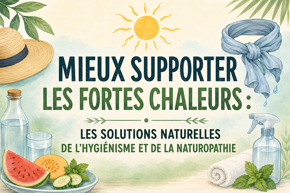 Mieux supporter les fortes chaleurs : les solutions naturelles de l'hygiénisme et de la naturopathie