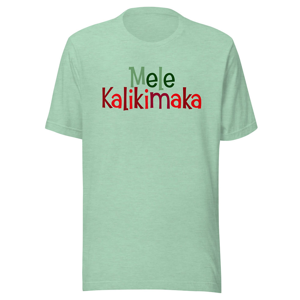 Mele Kalikimaka Hawaiian Vacation Christmas Unisex t-shirt