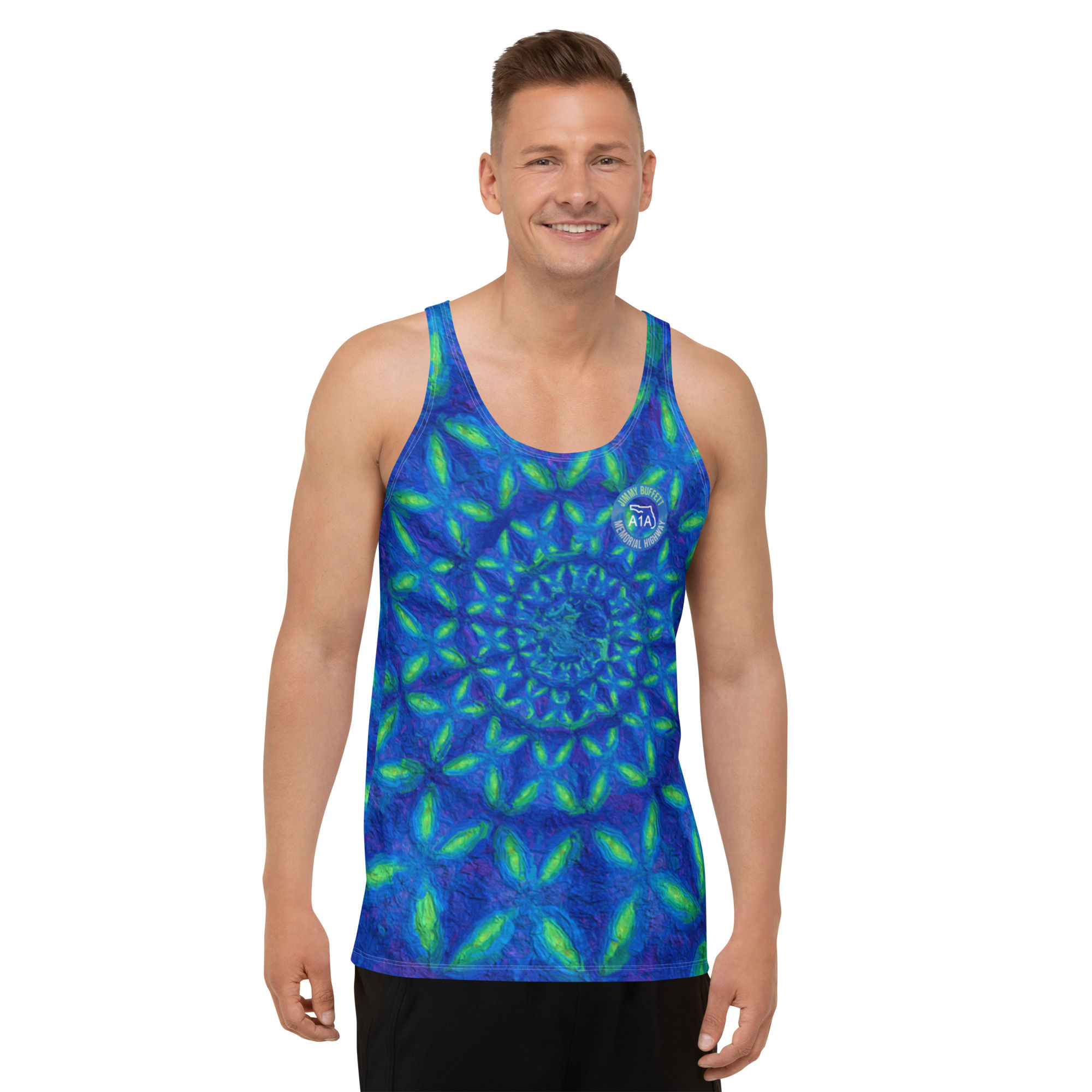 A1a Jimmy Buffett Memorial Highway Tie Dye Tank Top
