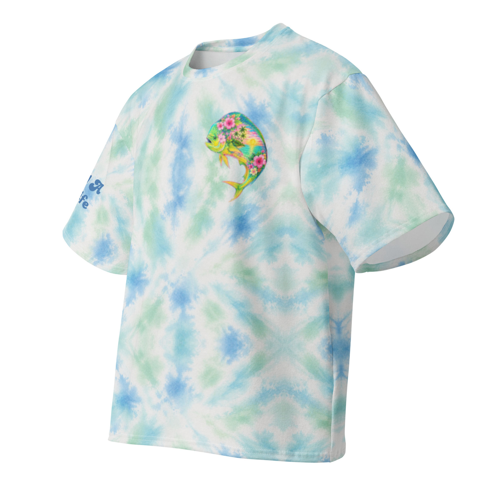 Mahi Tie Dye All-Over Print Oversized Cotton T-Shirt
