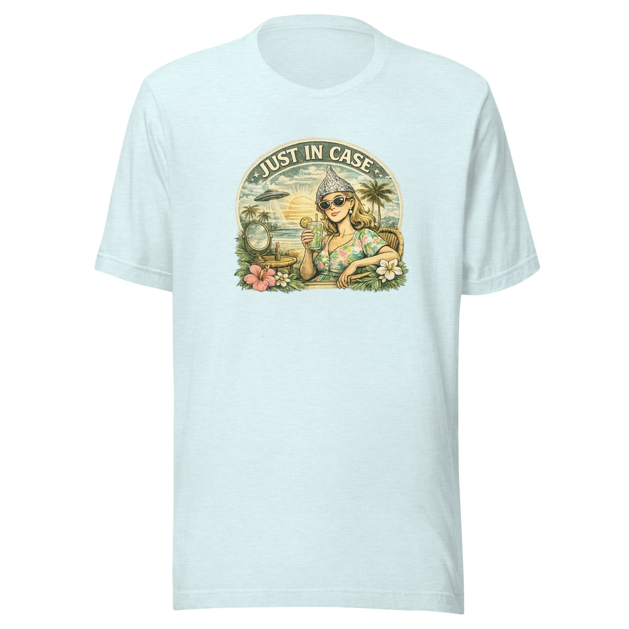 Tin Foil Hat Just In Case Florida Beach T-Shirt