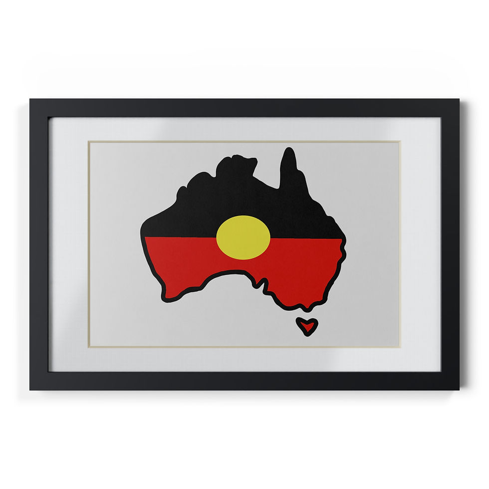 Thumbnail: Framed Aboriginal Flag