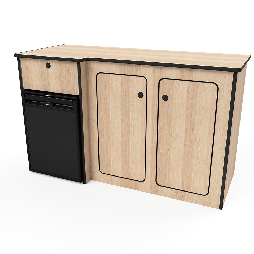 Thumbnail: Campervan van conversion kitchen unit pod in laminated lightweight plywood for dometic 9222