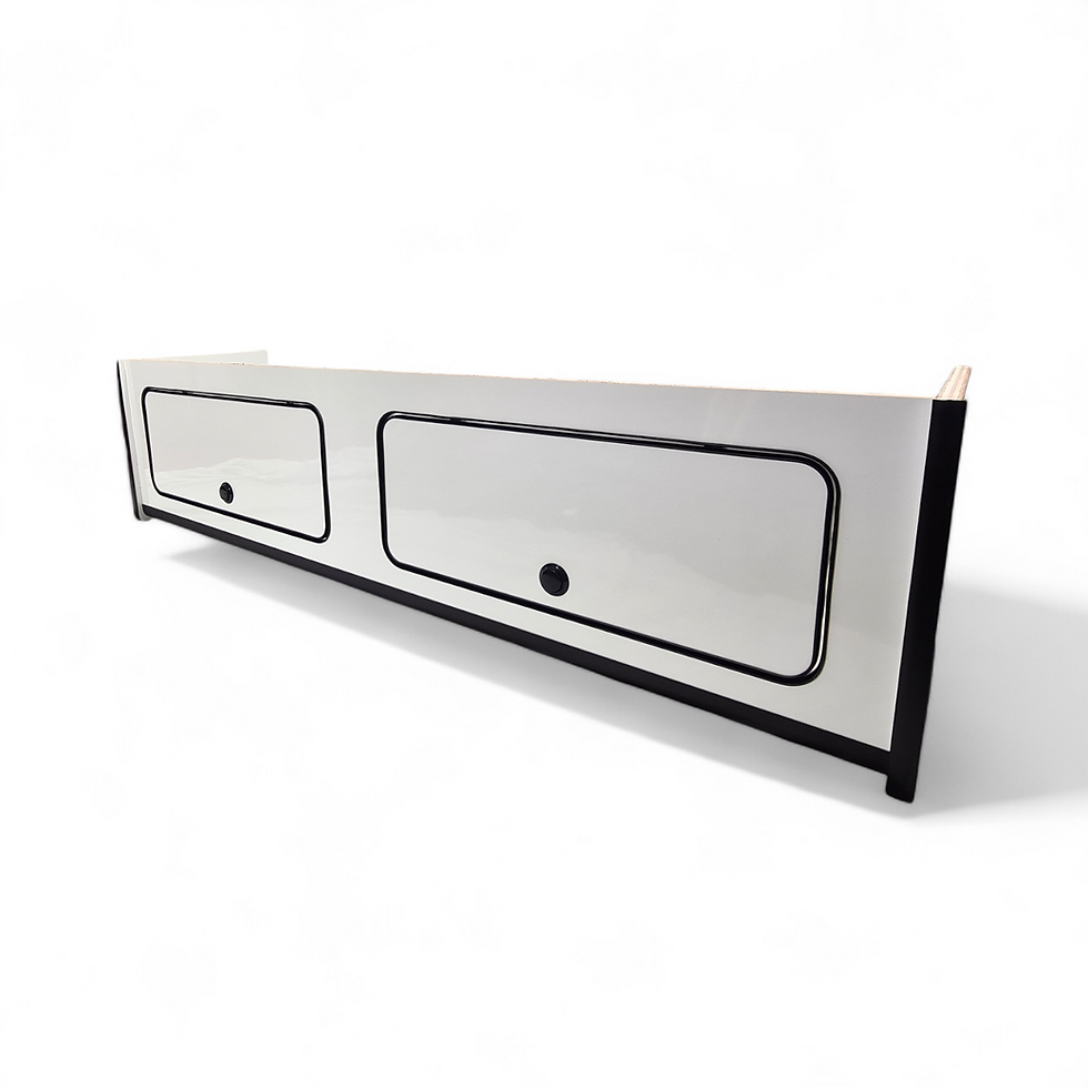 Thumbnail: Gloss white laminated overhead cabinet locker for campervans convert to camper