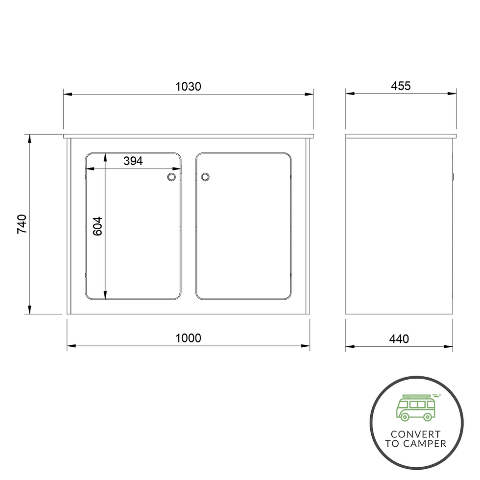 Thumbnail: Campervan kitchen pod unit furniture convert to camper boat motorhome laminated plywood