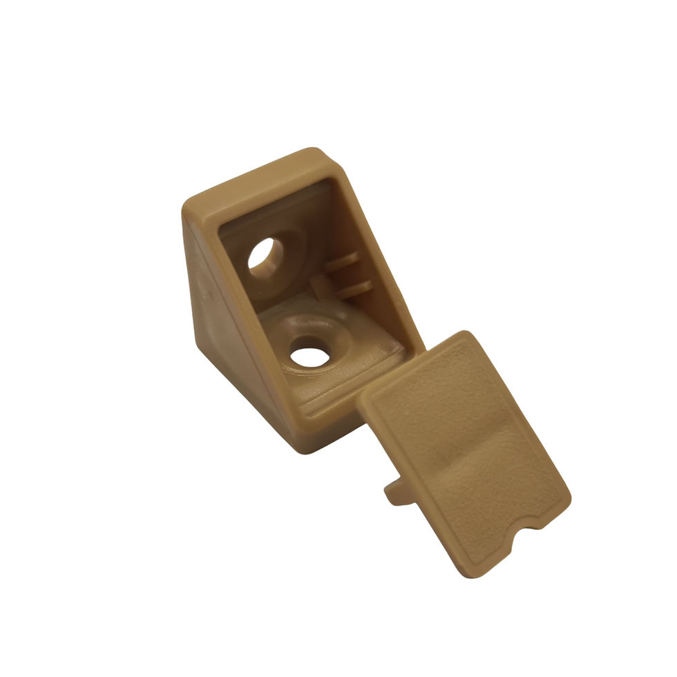 Corner Connector, beige Campervan furniture blocks, convert to camper, campervan fixings, campervan assessories,