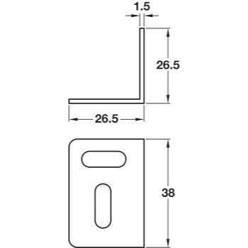 Thumbnail: Mounting brackets, stretcher plate zinc, campervan furniture