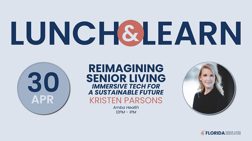 Lunch & Learn: Imagining Senior Care - Immersive Tech for a Sustainable Future