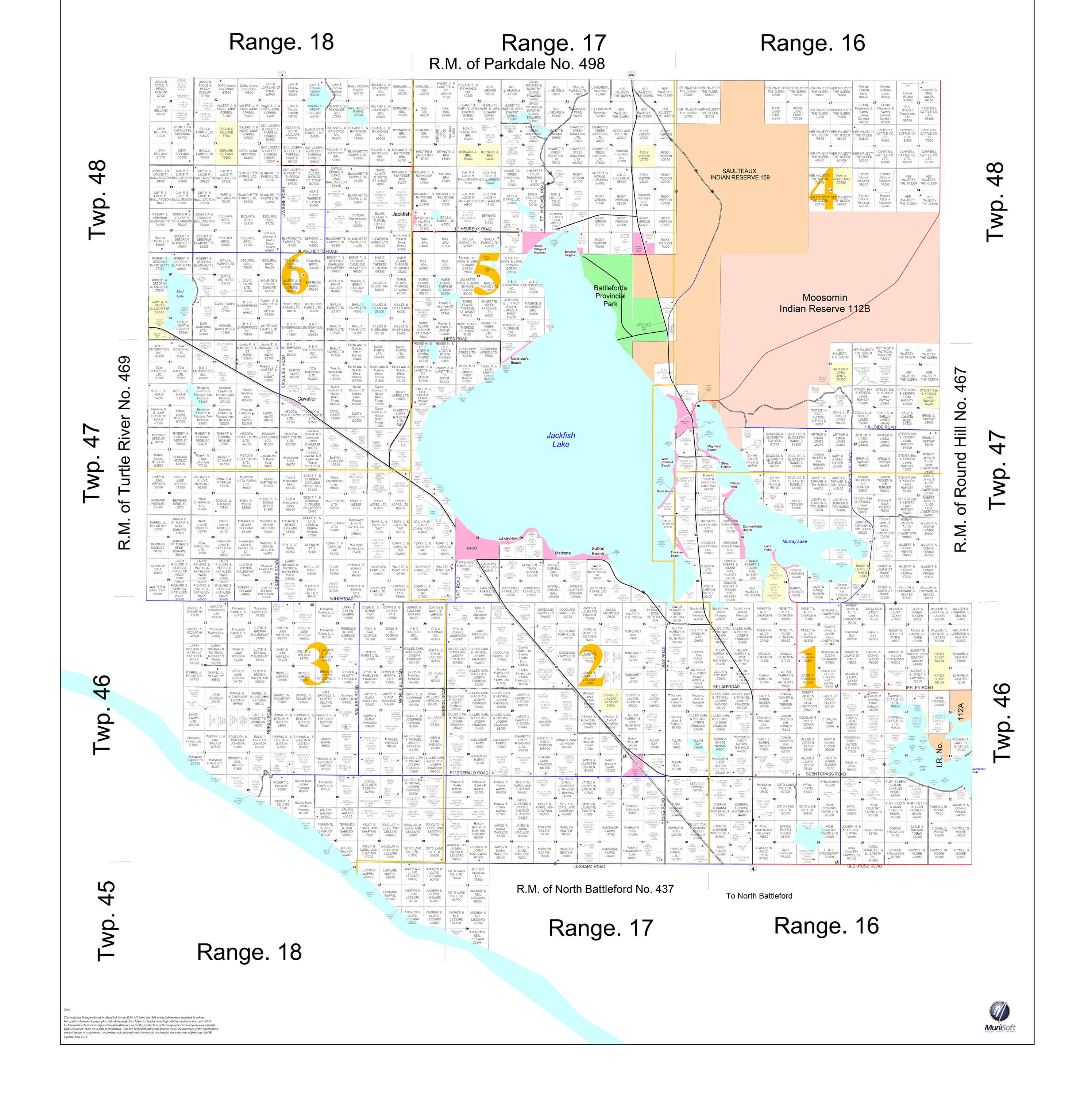 Rural Municipality Of Meota, SK RM Map