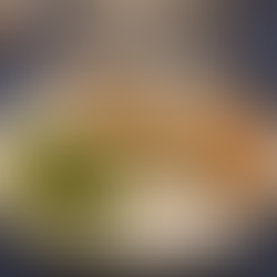 plate of partially eaten pizza and side salad 