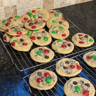 christmas M&M cookies