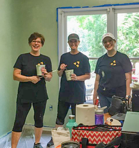 The #LoveAtlanta group painted the Meeting room at Clifton Sanctuary Minstries