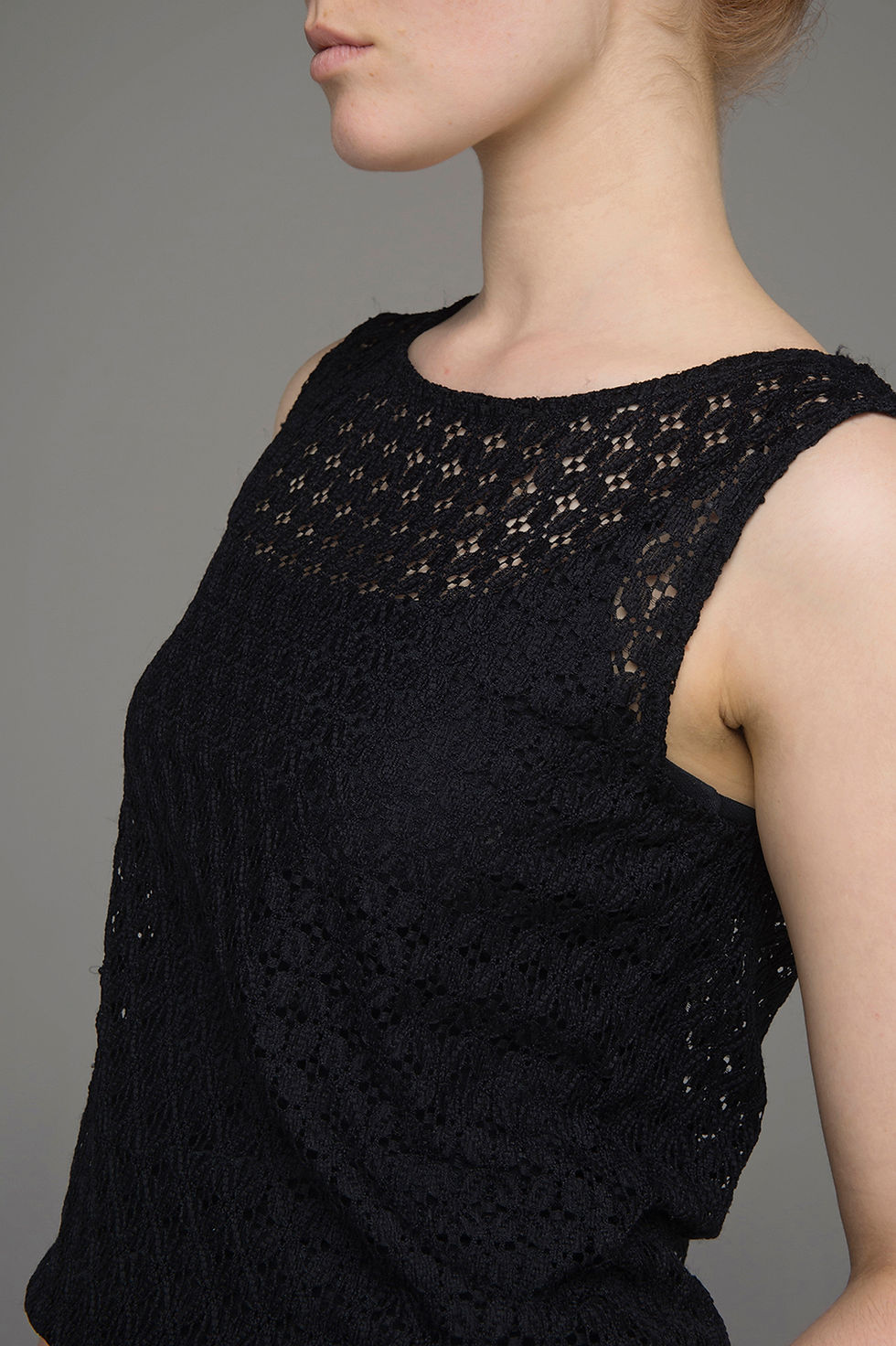 Thumbnail: The Power of Grey "Twilight" lace knit sleeveless top