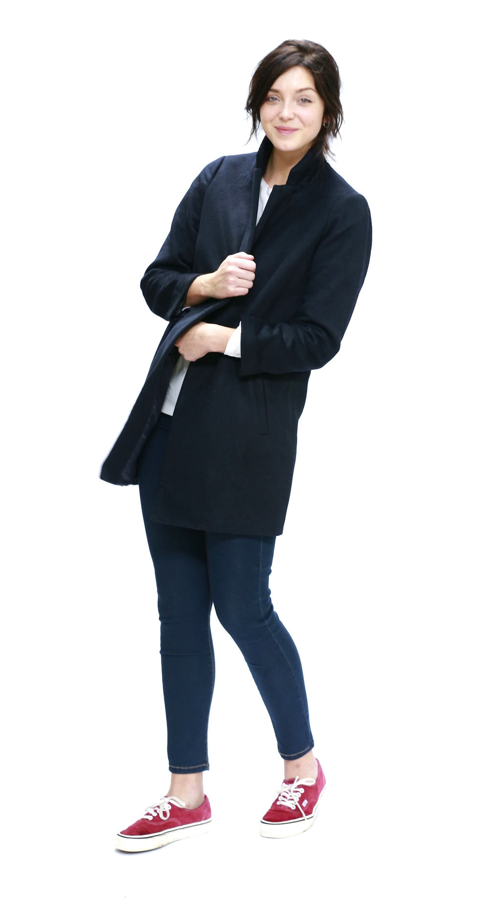 Thumbnail: The Power of Grey "City" tailored coat in ink navy