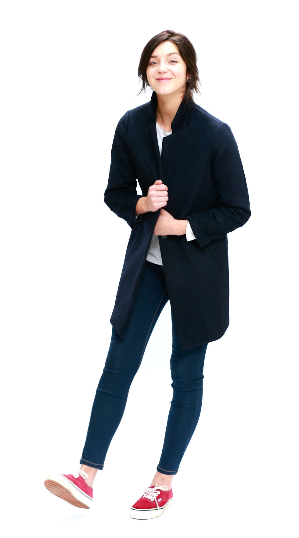 Thumbnail: The Power of Grey "City" tailored coat in ink navy