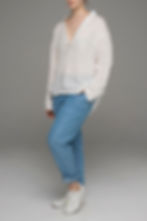 Punch Park white linen boho top