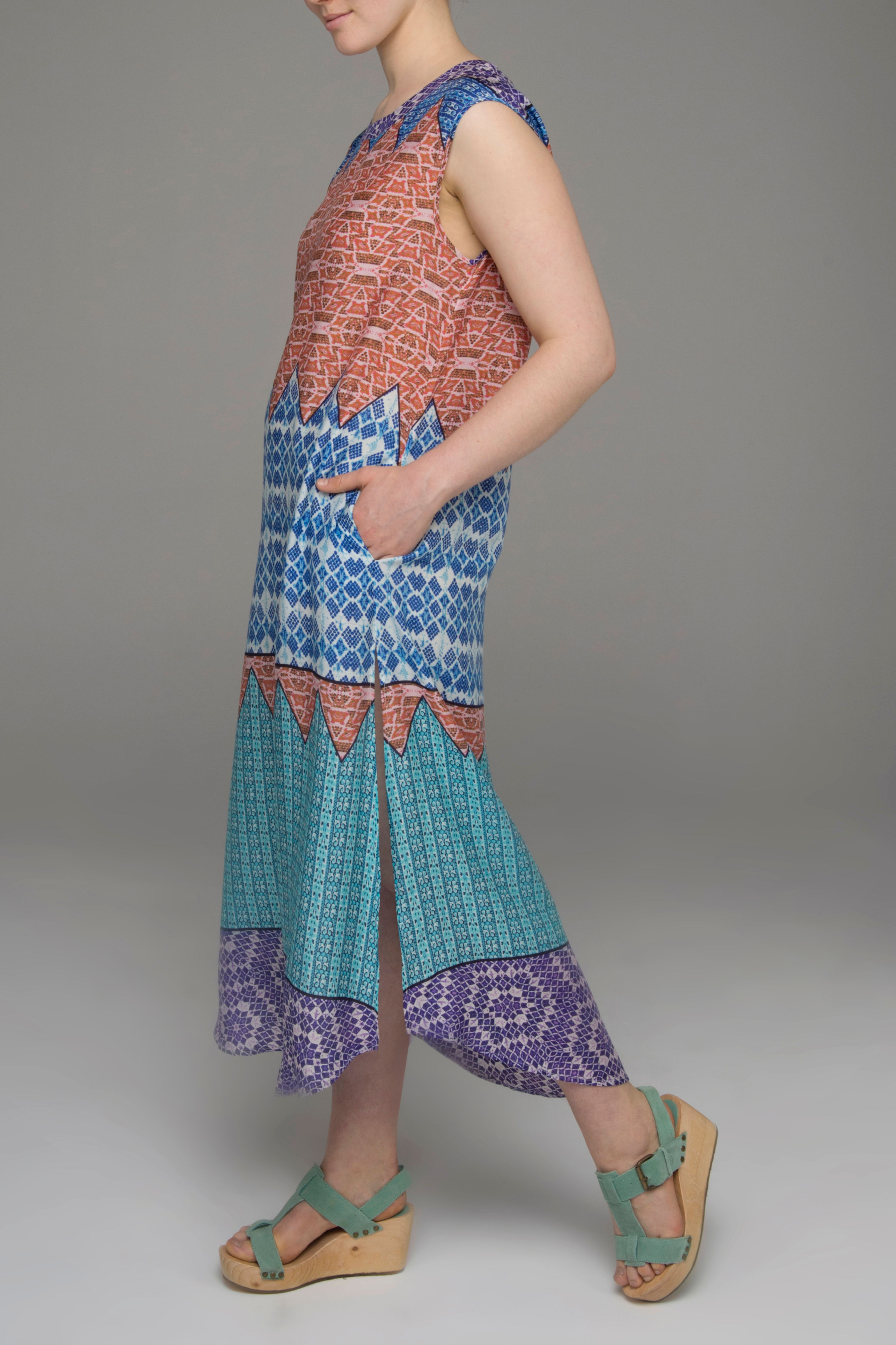 Beech & Bird Tribal print "Lark" dress with cut-out back