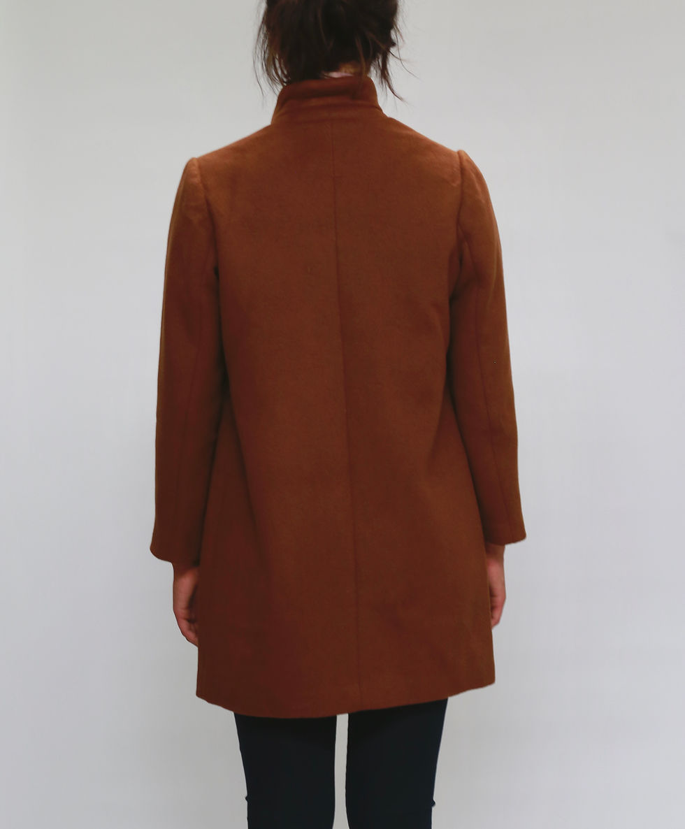 Thumbnail: The Power of Grey "City" tailored coat in sepia tan