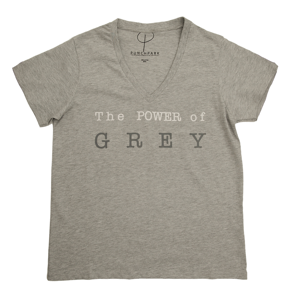 Thumbnail: The Power of Grey neat fit tee in grey marle