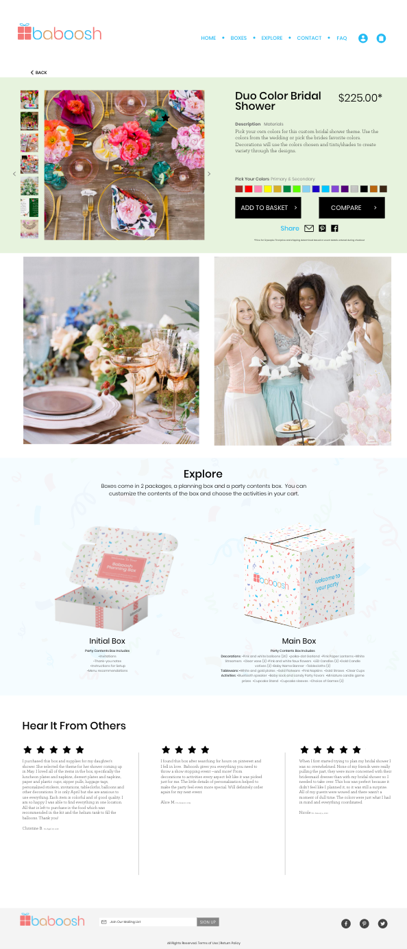 Baboosh Web Page Box Selection