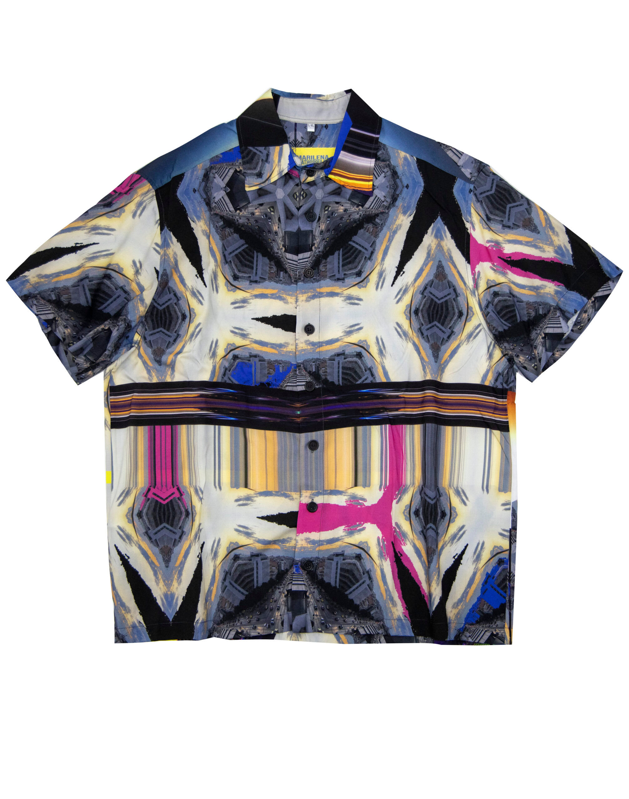 Long shirt in Luminous print