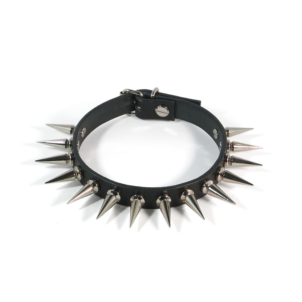 SPIKED LEATHER CHOKER_niar house