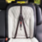 A tether seat belt for dogs.