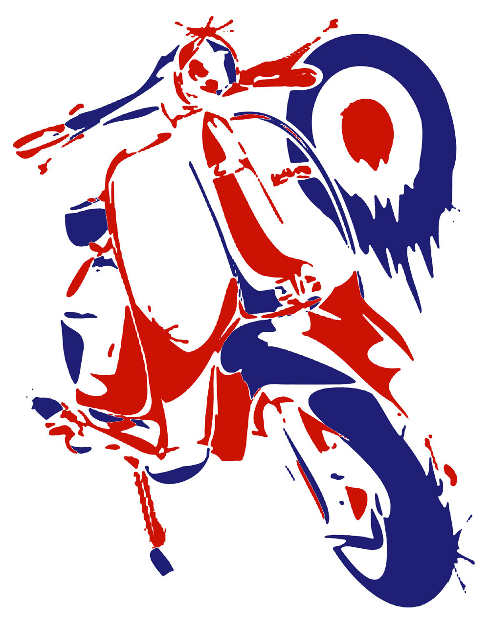 Lambretta Red White and Blue