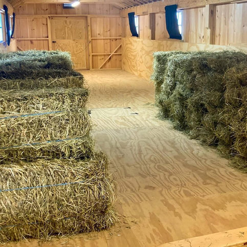 fresh hay in loft