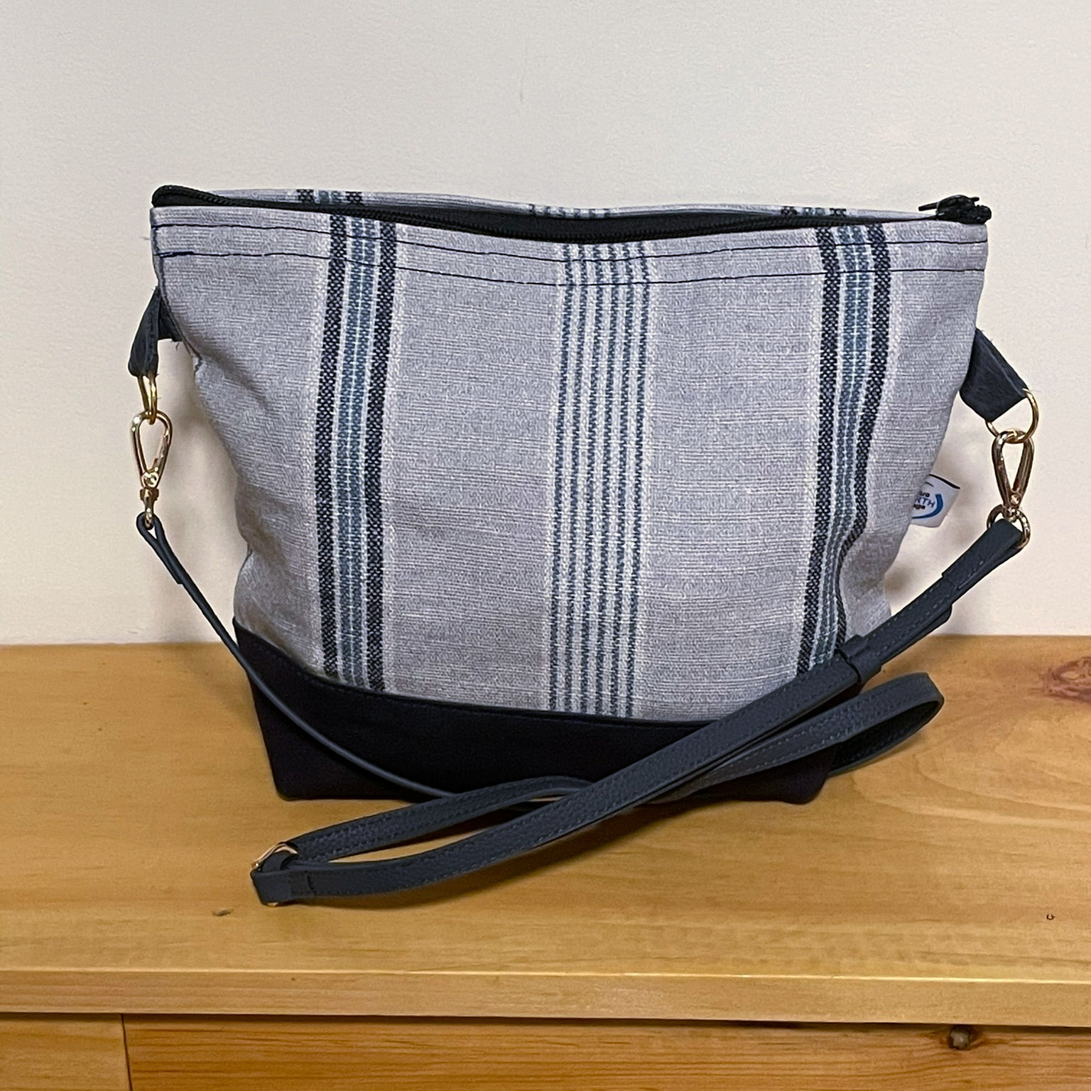 Blue and Navy Upholstery Purse