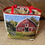 Thumbnail: Recycled Red Barn- Lined Feed Sack Tote Bag