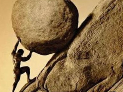 XLI. On the Inevitable Termination of the Sisyphean Sentence: A Mock Academic Essay.